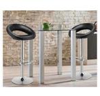 2 tabourets de bar, tabouret, cuir PU, repose-pieds pivotant, Maison & Meubles, Tabourets de bar, Neuf, Enlèvement ou Envoi, 2 tabourets