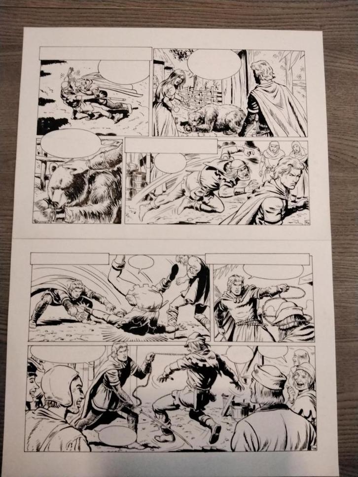 Originele pagina Rode Ridder 238 Het Godsgericht, Boeken, Stripverhalen, Nieuw, Ophalen of Verzenden