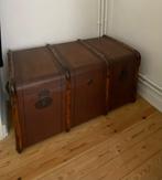 Vintage houten reiskoffer / opbergkist – 100 cm breed, Ophalen