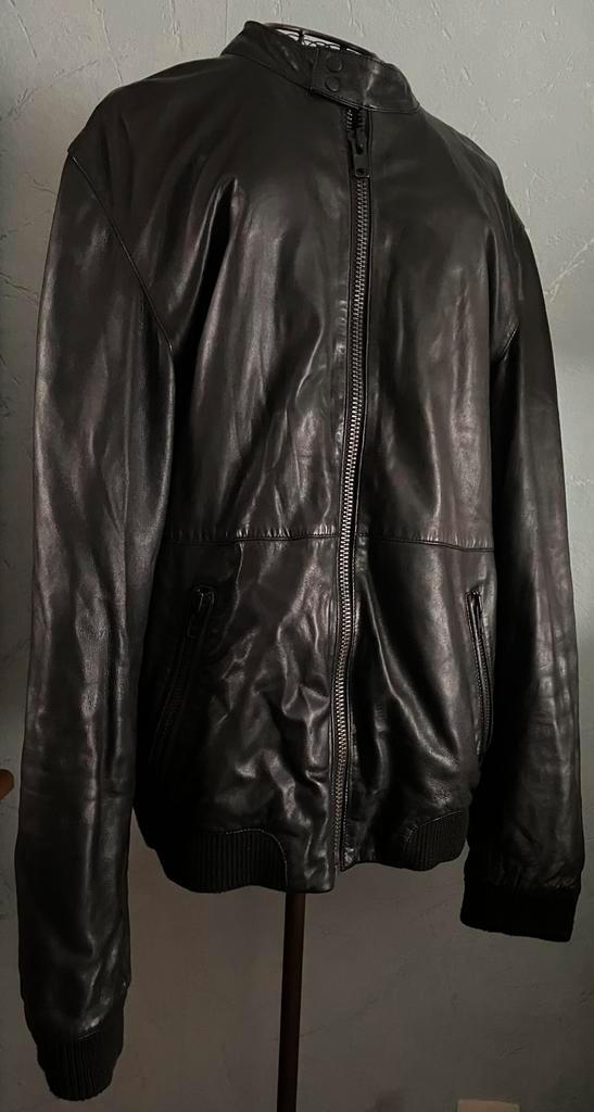 Minimum X-large Soft Leather zwarte jacket, Kleding | Heren, Jassen | Winter, Zo goed als nieuw, Maat 56/58 (XL), Zwart, Ophalen of Verzenden