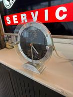 Vintage garage klok / Thermometer, Ophalen of Verzenden, Gebruikt, Gebruiksvoorwerp