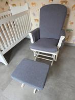 Schommelstoel met voetsteun - Goede staat!, Enlèvement, Comme neuf, Tissus, Modern