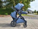 Nuna dubbele kinderwagen, inclusief wieg, Kinderen en Baby's, Kinderwagens en Combinaties, Zo goed als nieuw, Verstelbare duwstang