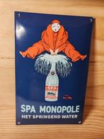Emaille SPA-plaat, Verzamelen, Ophalen of Verzenden, Zo goed als nieuw, Reclamebord
