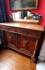 Oude kast met spiegel, Huis en Inrichting, Kasten | Dressoirs, Ophalen, Gebruikt, Overige houtsoorten, Met deur(en)