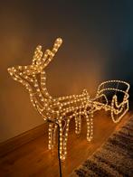 LED rendier met slee - Kerstdecoratie, Huis en Inrichting, Lampen | Wandlampen, Ophalen of Verzenden, Gebruikt, Kunststof, Kerst