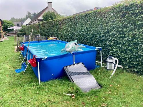 Intex zwembad met toebehoren, Tuin en Terras, Zwembaden, Gebruikt, Opzetzwembad, 80 tot 120 cm, 400 cm of meer, 200 tot 300 cm