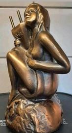Bronzen Erotisch beeldje getekend, Antiek en Kunst, Ophalen of Verzenden