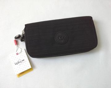 Grand portefeuille Kipling noir neuf avec étiquette, Enlèvement ou Envoi, Neuf, Noir, Autres marques