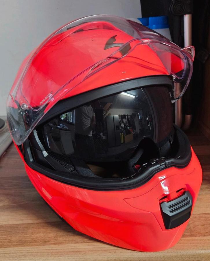Scorpion systeemhelm fluorood, Motoren, Kleding | Motorhelmen, Systeemhelm, Ophalen