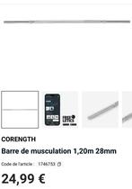 Barre de musculation avec poids, Enlèvement ou Envoi, Comme neuf, Bras