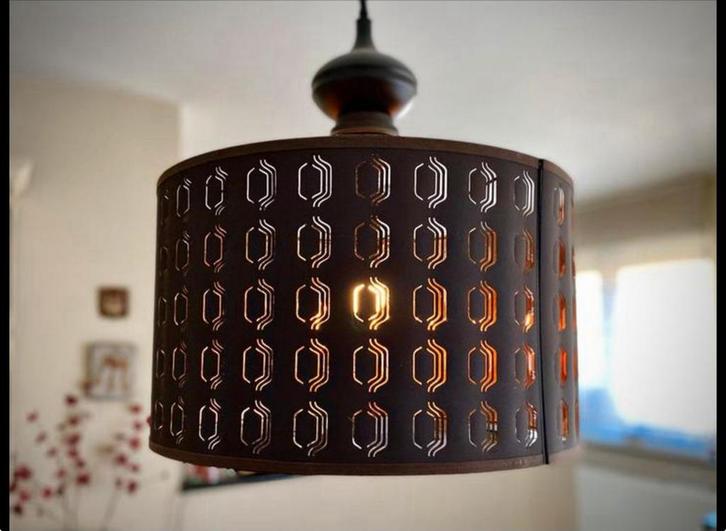 Lampenkap zwart ø59cm ⚫️, Huis en Inrichting, Lampen | Lampenkappen, Zo goed als nieuw, Zwart, Ophalen