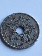 België 10’Cent Congo 1911, Postzegels en Munten, Ophalen of Verzenden, Losse munt