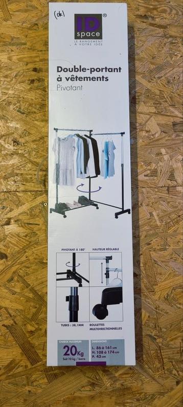 Double-portant à vêtements  beschikbaar voor biedingen