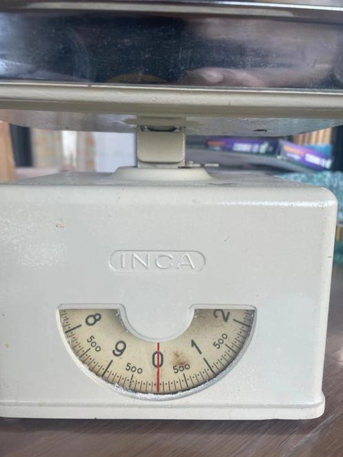 Vintage retro oude INCA keukenweegschaal, Antiek en Kunst, Antiek | Keukengerei, Ophalen of Verzenden