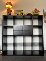 Ikea Kallax 4 op 4 in zwartbruin, Ophalen, Gebruikt