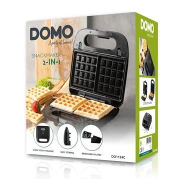 Domo snackmaker 2-IN-1 (wafels & croque monsieur) DO1124C beschikbaar voor biedingen