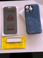 Magnetisch leder hoesje iphone 15 pro Max + antispy scr.prot, Ophalen of Verzenden, Nieuw