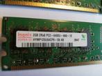 Memory 2 x 2GB Hynix DDR2, 2 GB, Desktop, Utilisé, DDR2