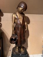 bronzen beeld kind, Antiek en Kunst, Ophalen, Brons