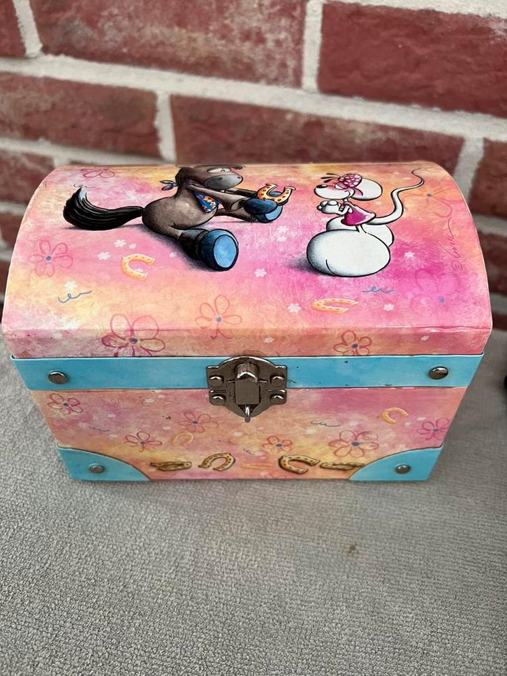 Diddl vintage juwelendoosje met spiegel, Verzamelen, Diddl, Zo goed als nieuw, Tas, Koffer of Zak, Diddlina, Ophalen of Verzenden