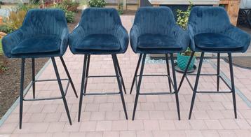 Barkrukken/barstoelen,luxe afwerking in velours, zie info beschikbaar voor biedingen