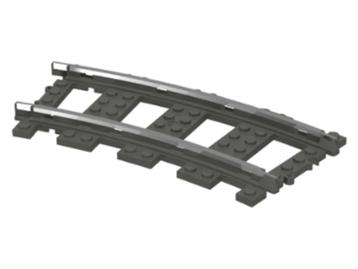 Lego Dark Gray Train, Track 9V Curve, Enlèvement ou Envoi, Utilisé, Briques en vrac, Lego