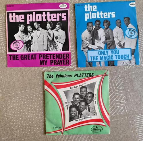 The Platters - 3 singles, Cd's en Dvd's, Vinyl Singles, Gebruikt, Single, Overige genres, 7 inch, Ophalen of Verzenden