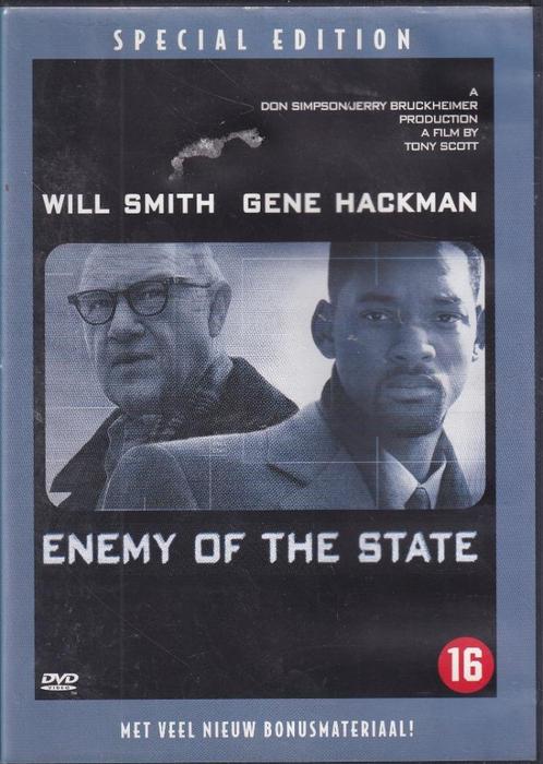 Enemy Of The State (1998) Will Smith - Gene Hackman, Cd's en Dvd's, Dvd's | Actie, Gebruikt, Actiethriller, Vanaf 12 jaar, Ophalen of Verzenden