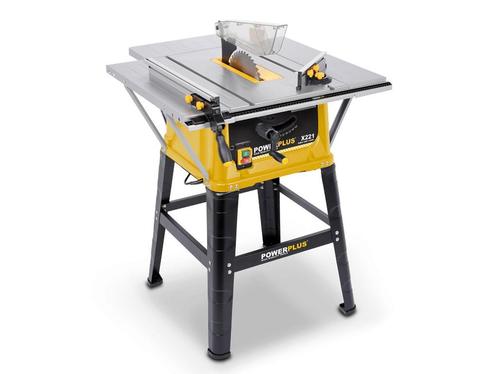 Tafelzaag Powerplus X221 - 1500W - 254mm, Doe-het-zelf en Bouw, Gereedschap | Zaagmachines, Gebruikt, 1200 watt of meer, 70 mm of meer