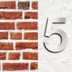 Huisnummer RVS 3D - 5, Tuin en Terras, Brievenbussen, Ophalen of Verzenden, Nieuw, Staal