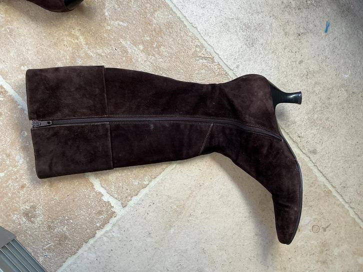 Laarzen van leer van Davos Gomma, maat 40, Kleding | Dames, Schoenen, Gedragen, Hoge laarzen, Bruin, Ophalen of Verzenden