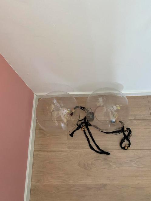 2 glazen bollen om op te hangen, Huis en Inrichting, Overige Huis en Inrichting, Zo goed als nieuw, Ophalen