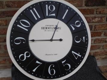 Horloge murale GEANTE artisanale bois Ø 80 cm modèle unique beschikbaar voor biedingen