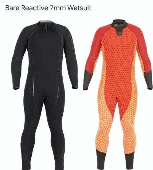 Bare Reactive 7mm duikpak, hooded vest en handschoenen, Watersport en Boten, Duiken, Zo goed als nieuw, Duikpak, Ophalen