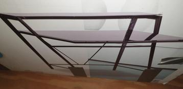 Bureau set uit glas, Huis en Inrichting, Ophalen, Zo goed als nieuw, Bureau