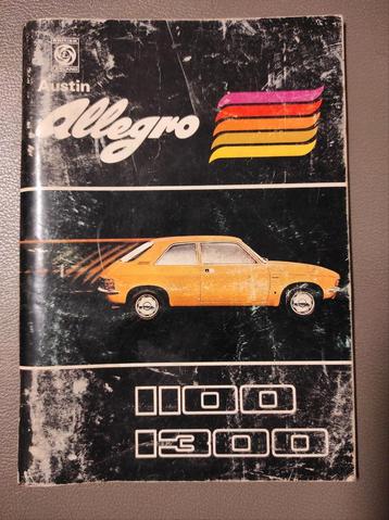 Austin Allegro instructie boekje 1974 beschikbaar voor biedingen