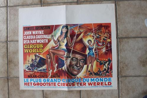 filmaffiche John Wayne Circus World 1964 filmposter, Verzamelen, Posters, Zo goed als nieuw, Film en Tv, A1 t/m A3, Rechthoekig Liggend