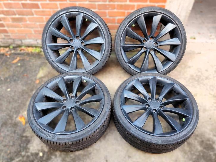 Tesla model S - 21 inch - Turbine, Auto-onderdelen, Banden en Velgen, Banden en Velgen, Zomerbanden, 21 inch, 245 mm, Personenwagen