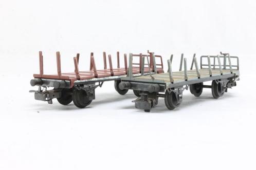 Marklin Antex H0 DB 2 rongenwagens bruin en grijs, Hobby en Vrije tijd, Modeltreinen | H0, Gebruikt, Wagon, Gelijkstroom of Wisselstroom