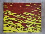 abstract - acryl op doek 70x90cm, Antiek en Kunst, Ophalen