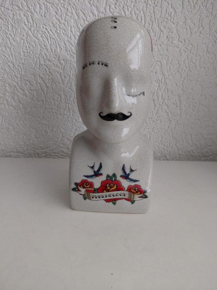 Hoofd phrenology, Antiek en Kunst, Curiosa en Brocante, Ophalen of Verzenden