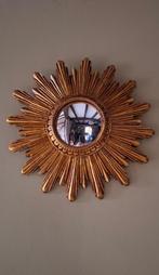 Vintage kleine zonnespiegel, Huis en Inrichting, Woonaccessoires | Spiegels, Minder dan 50 cm, Rond, Ophalen of Verzenden, Zo goed als nieuw