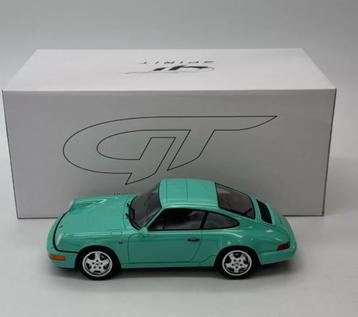 Porsche 911 964 Carrera 4 Mintgroen 1/18 GT SPIRIT GT019C, Ophalen of Verzenden, Nieuw, Auto, Overige merken