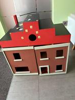 Poppenhuis met kamertjes, deur en trap, Ophalen, Poppenhuis