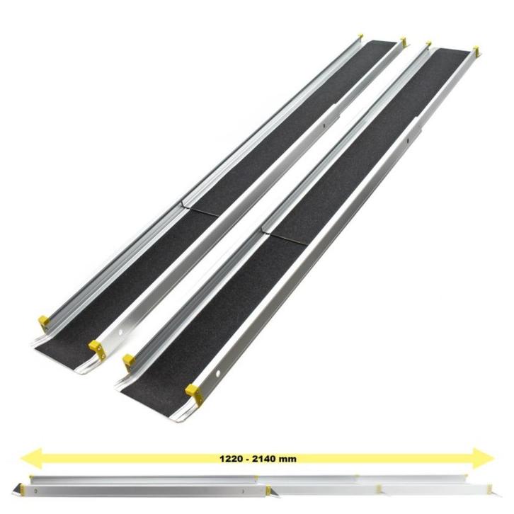 Uitschuifbare oprijrampen met verhoogde zijkanten en antisli, Auto diversen, Autogereedschap, Nieuw, Ophalen of Verzenden