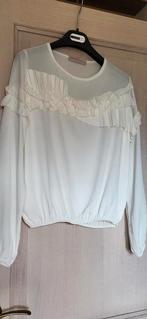 Mooie witte blouse met elastische band onderaan, Ophalen of Verzenden, Nieuw, Maat 36 (S)