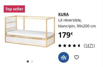 Lit enfant ikea + tente dinosaures adaptée au lit, Enlèvement, 85 à 100 cm, Lit mezzanine ou Lit superposé, 180 cm ou plus