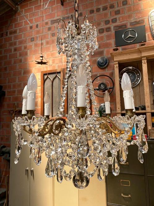 Gerestaureerde antieke kristallen kroonluchter louis XVI, Antiek en Kunst, Antiek | Verlichting, Ophalen