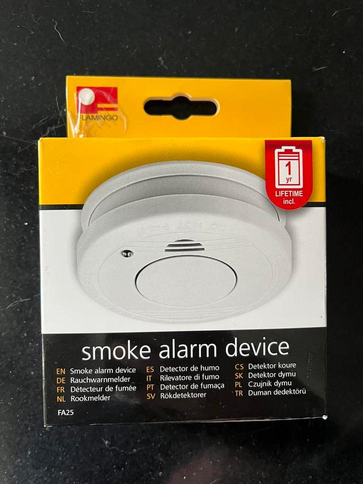 Rookmelder, Doe-het-zelf en Bouw, Alarmsystemen, Zo goed als nieuw, Rook, Ophalen of Verzenden